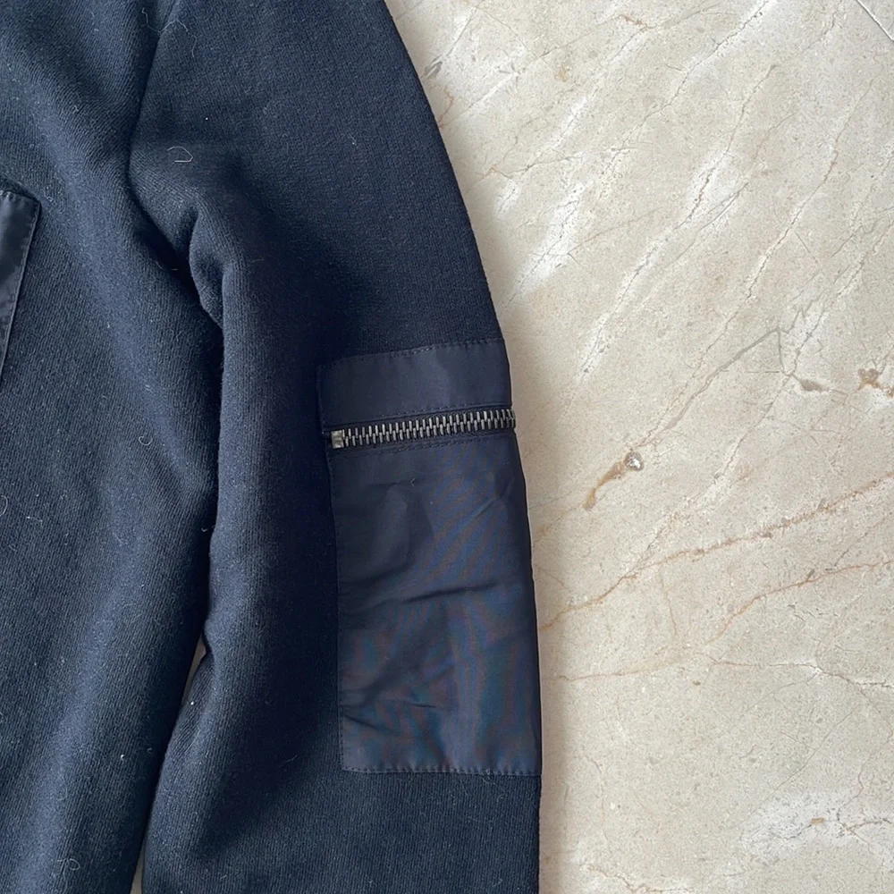 THEORY PULLOVER LIGHTWEIGHT BLACK SWEATSHIRT - Picture 4 of 8